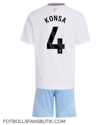 Aston Villa Ezri Konsa #4 Replika Bortatröja Barn 2024-25 Kortärmad (+ Korta byxor)